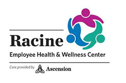 Racine Employee Health & Wellness Center logo with Ascension logo.