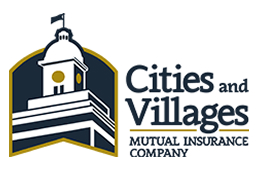 Cities and Villages Mutual Insurance Company logo featuring a building illustration.